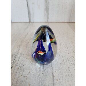 Vintage art fish egg shaped paper‎ weight unique home decor coral